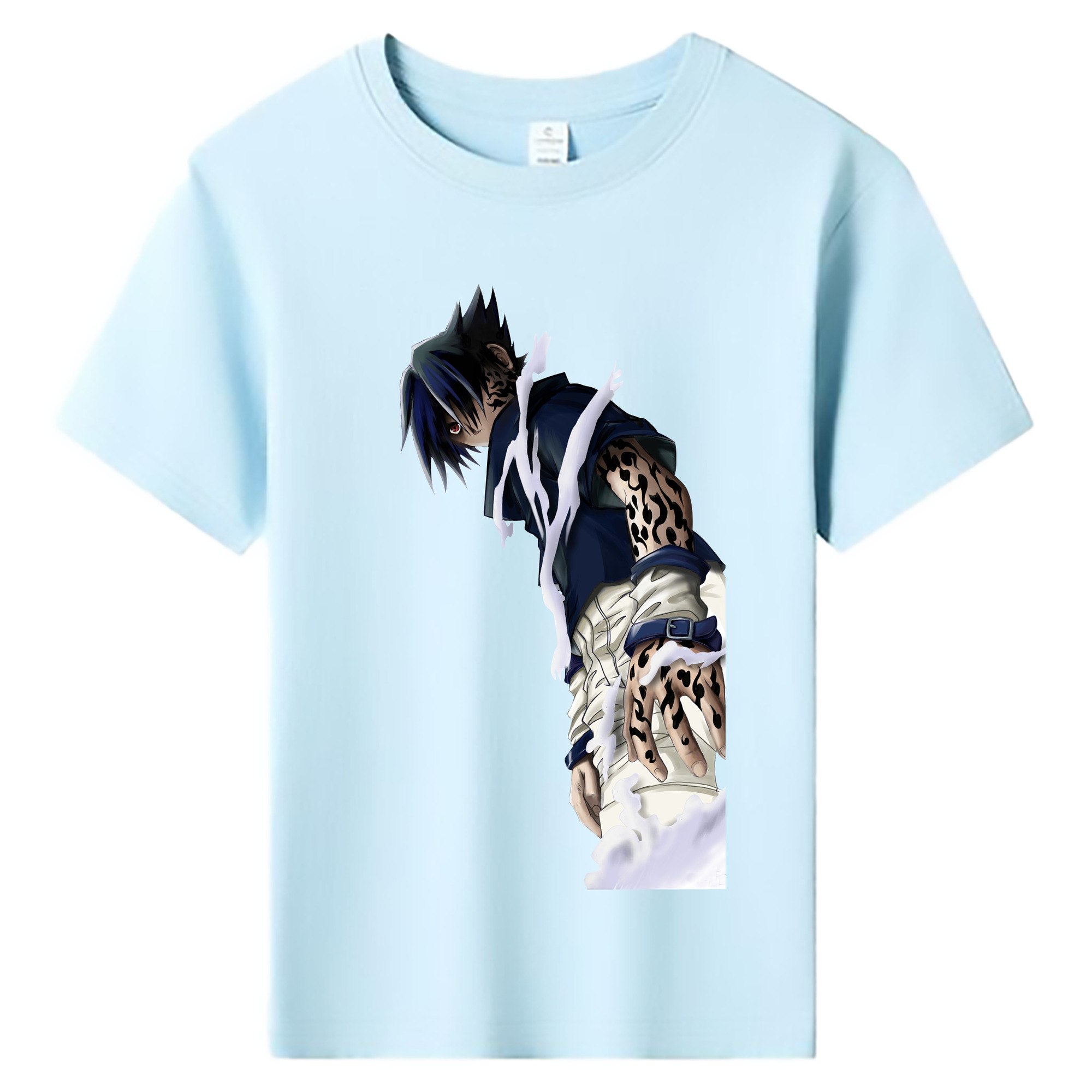 （画像用） NARUTO -ナルト- うちは サスケ Uchiha Sasuke 綿100％キッズTシャツ（フロントプリント）